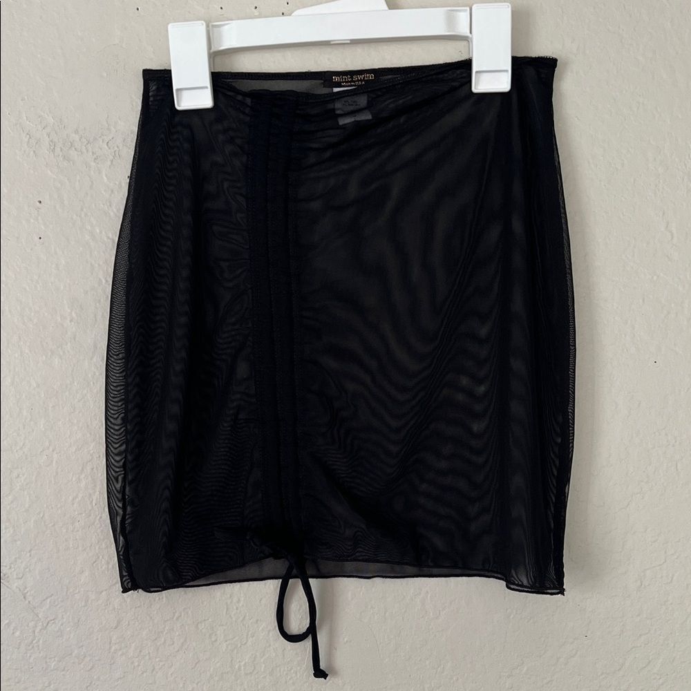 Like New! Mint Swim Sheena Mesh Cover Up Skirt Black In Size M — image 2 of 8